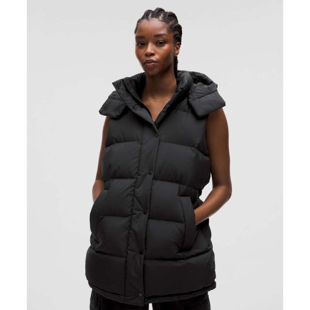 Lululemon Wunder Puff Mid-Length Water-Resistant Vest Black Size 4